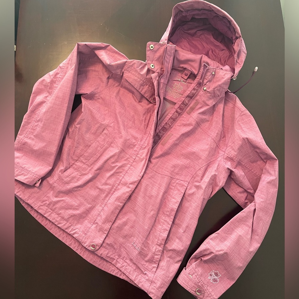 Purple L.L. Bean Outdoor Rain Jacket / Coat